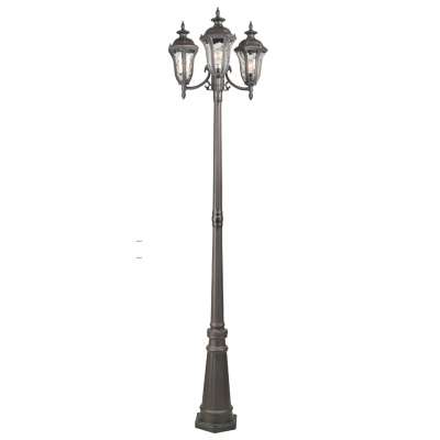 3 Heads Decorative Outdoor Lighting Pole 3 Arm Garden Lamp Post Traditional Street Lighting