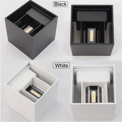 Residential aluminum square waterproof ip65 outside modern outdoor wall light fixture