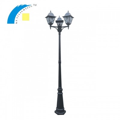 3 meters Quality Antique street Lamp 3 Lights Outdoor Park Light Pole Garden Lamp