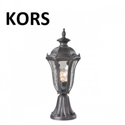 Outdoor Garden Post Lantern L01 Lighting Fixture, Traditional Post Lamp Patio with One E26 Base, Water-proof, Black Cast Alu